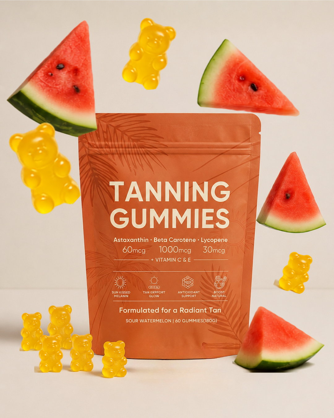 Nura - Gummies Auto-bronzantes ( 1 mois - 60 gummies )